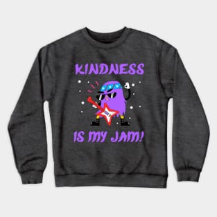 Kindness is My Jam with Hairy Monster on the Acoustic Guitar Crewneck Sweatshirt